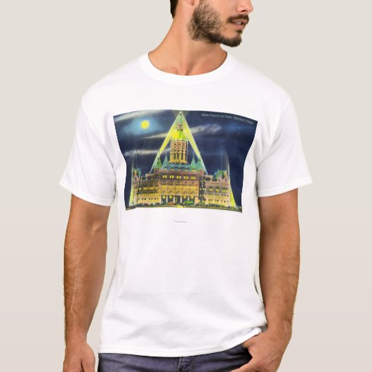 Het Staatskapitolgebouw te nacht T-shirt (Voorkant)