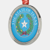 Het staatszegel van Texas Metalen Ornament (Links)