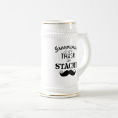 Het Stache Mustache Pattern Bierpul (Voorkant rechts)