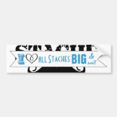 Het Stache Mustache Pattern Bumpersticker (Voorkant)