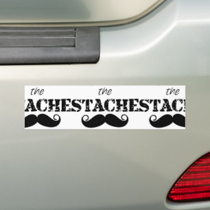 Het Stache Mustache Pattern Bumpersticker
