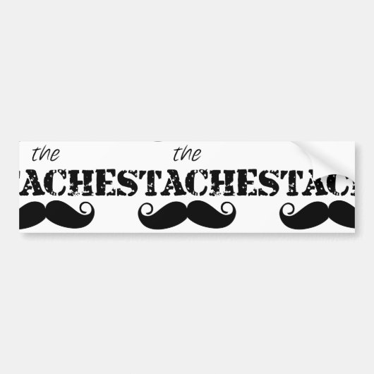 Het Stache Mustache Pattern Bumpersticker (Voorkant)
