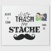 Het Stache Mustache Pattern Cadeaupapier (Vlak)