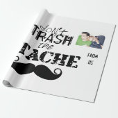 Het Stache Mustache Pattern Cadeaupapier (Uitgerold)