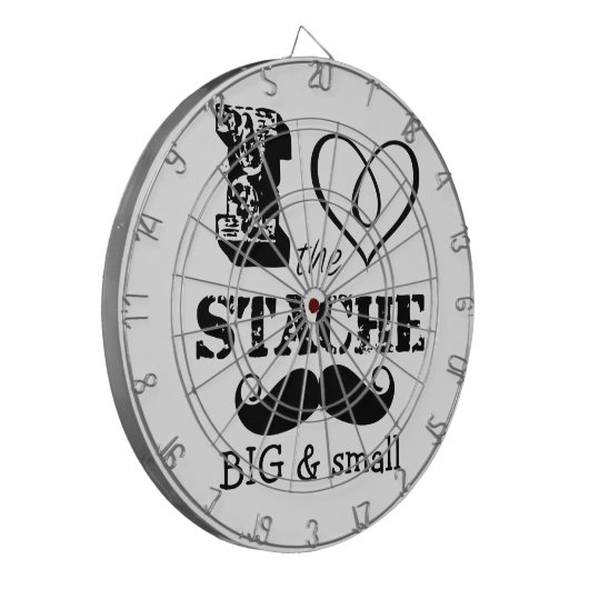 Het Stache Mustache Pattern Dartbord (Voorkant Links)
