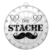 Het Stache Mustache Pattern Dartbord (Voorkant)