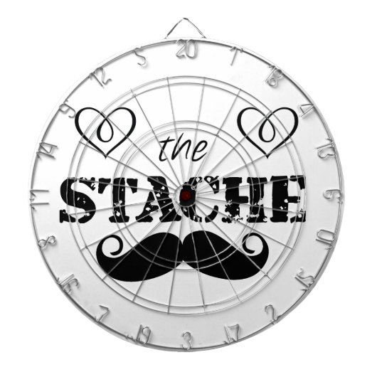 Het Stache Mustache Pattern Dartbord (Voorkant)