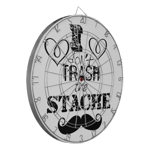 Het Stache Mustache Pattern Dartbord (Voorkant Links)