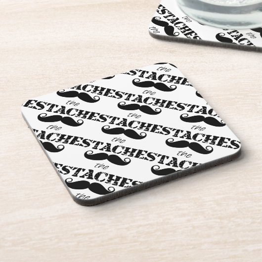 Het Stache Mustache Pattern Drankjes Onderzetter (Linkerzijde)
