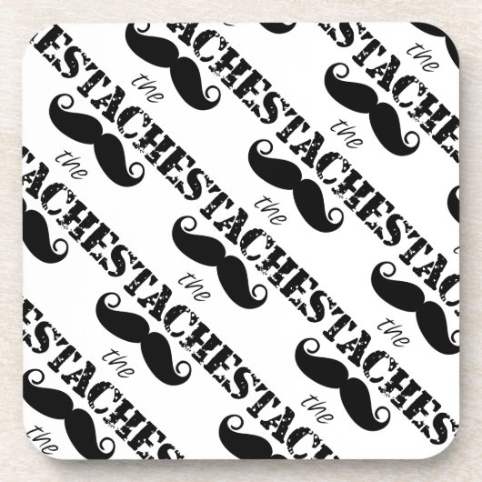 Het Stache Mustache Pattern Drankjes Onderzetter (Voorkant)