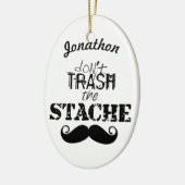 Het Stache Mustache Pattern Keramisch Ornament (Links)