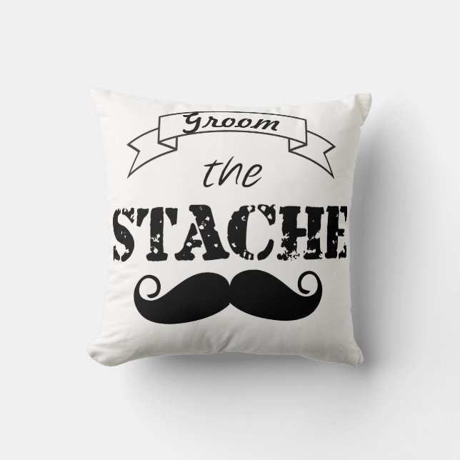 Het Stache Mustache Pattern Kussen (Voorkant)