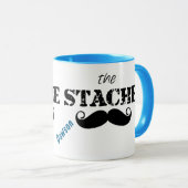 Het Stache Mustache Pattern Mok (Voorkant rechts)