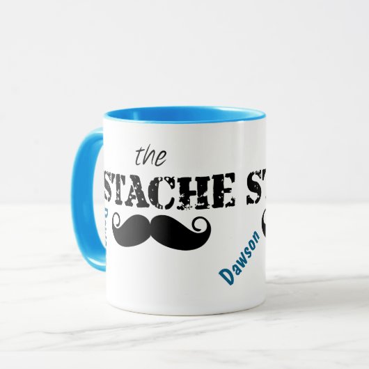 Het Stache Mustache Pattern Mok (Voorkant links)