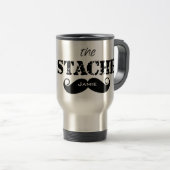 Het Stache Mustache Pattern Reisbeker (Voorkant rechts)