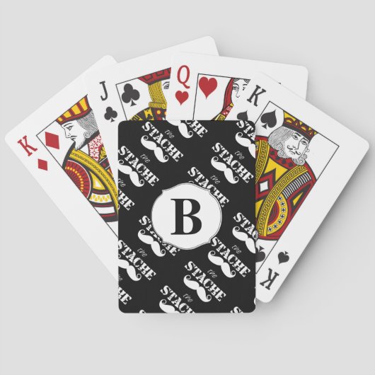 Het Stache Mustache Pattern Speelkaarten (Achterkant)