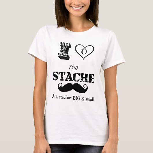 Het Stache Mustache Pattern T-shirt (Voorkant)
