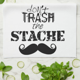 Het Stache Mustache Pattern Theedoek