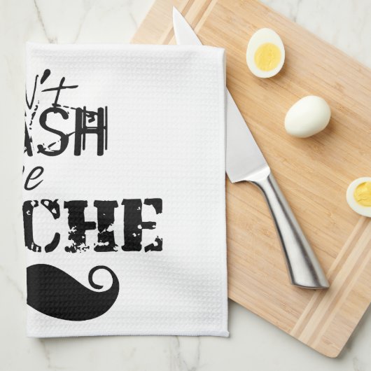 Het Stache Mustache Pattern Theedoek (Quarter Fold)