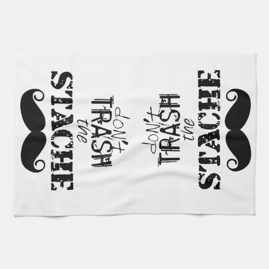 Het Stache Mustache Pattern Theedoek (Horizontaal)