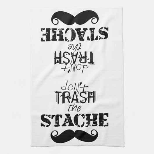 Het Stache Mustache Pattern Theedoek (Verticaal)