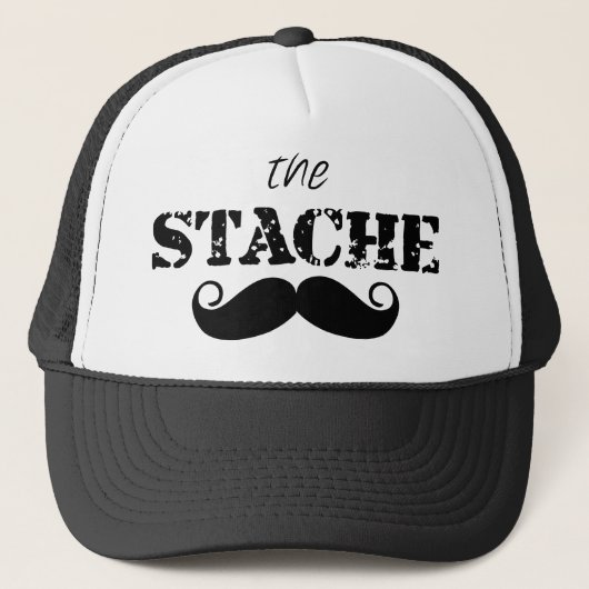 Het Stache Mustache Pattern Trucker Pet (Voorkant)