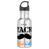 Het Stache Mustache Pattern Waterfles (Voorkant)