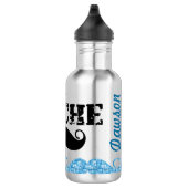 Het Stache Mustache Pattern Waterfles (Rechts)