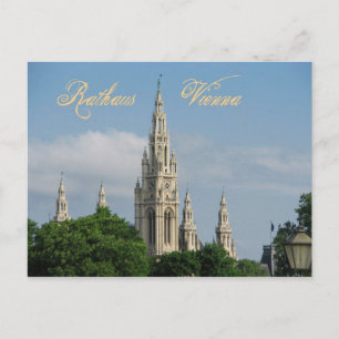 Het stadhuis (Rathaus) van Wenen (Wien), Oostenrij Briefkaart