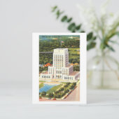Het stadhuis van Houston, Texas, Vintage Briefkaart (Staand voorkant)