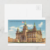 Het stadhuis van Jersey City, NJ Briefkaart (Voorkant / Achterkant)