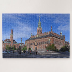 Het stadhuis van Kopenhagen op een zonnige zomerda Legpuzzel