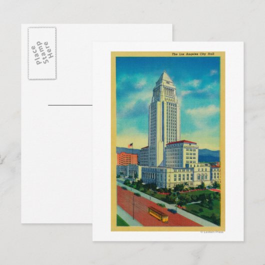 Het stadhuis van Los Angeles Briefkaart (Voorkant / Achterkant)