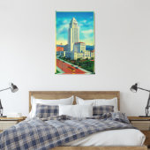 Het stadhuis van Los Angeles Canvas Afdruk (Insitu (Slaapkamer))