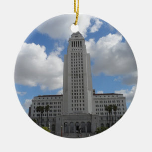 Het Stadhuis van Los Angeles Keramisch Ornament