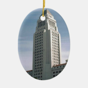 Het Stadhuis van Los Angeles Keramisch Ornament
