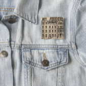 Het stadhuis van Minneapolis, Minnesota Vierkante Button 5,1 Cm (In situ)