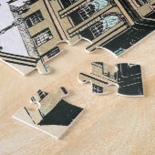 Het stadhuis van New York met menigte Jigzaag Puzz Legpuzzel (Zijkant)