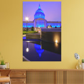 Het stadhuis van San Francisco in helder blauw lic Canvas Afdruk (Insitu (Woonkamer))