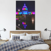 Het stadhuis van San Francisco in regenbooglicht Canvas Afdruk (Insitu (Slaapkamer))
