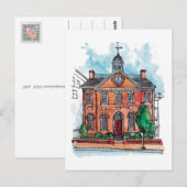 Het stadhuis van Wilmington Delaware Briefkaart (Voorkant / Achterkant)