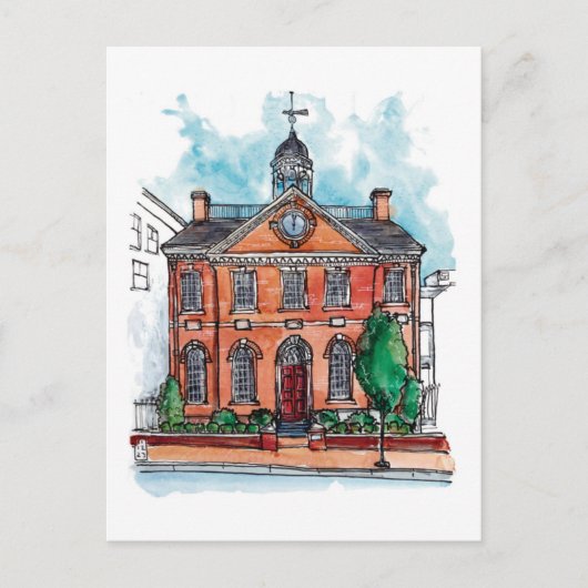 Het stadhuis van Wilmington Delaware Briefkaart (Voorkant)