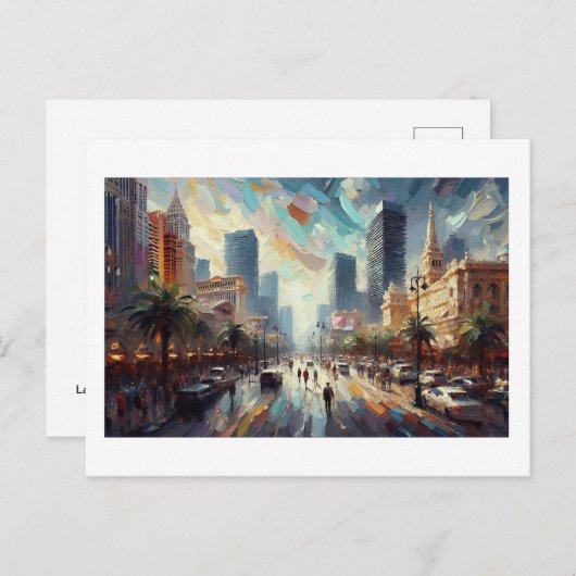 Het stadsbeeld van Las Vegas, Briefkaart (Voorkant / Achterkant)