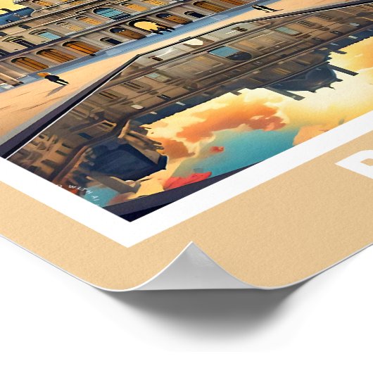 Het stadsbeeld van Parijs - Iconisch Poster (Hoek)