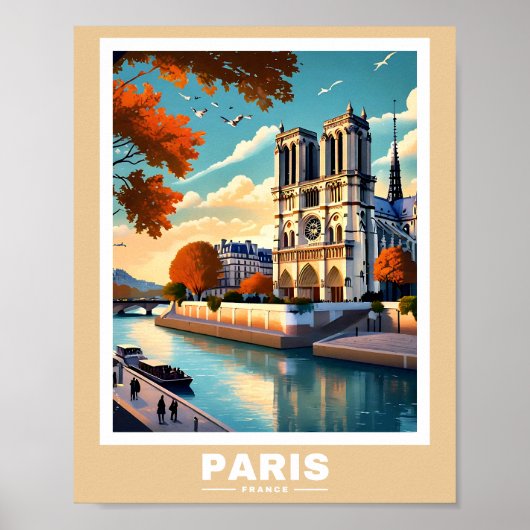 Het stadsbeeld van Parijs - Iconisch Poster (Voorkant)