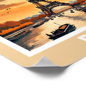 Het stadsbeeld van Parijs - Iconisch Poster (Hoek)