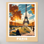 Het stadsbeeld van Parijs - Iconisch Poster (Voorkant)