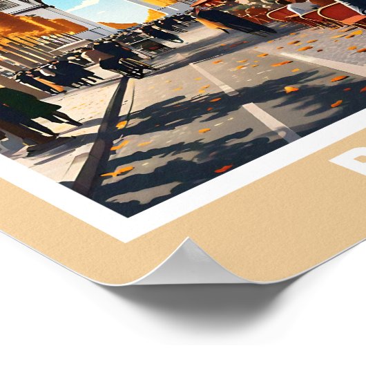 Het stadsbeeld van Parijs - Iconisch Poster (Hoek)