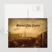 Het stadscentrum van Bristol. In Sepia. Briefkaart (Voorkant / Achterkant)