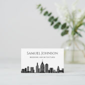 Het stadslandschap Modern Architect in het centrum Visitekaartje (Staand voorkant)